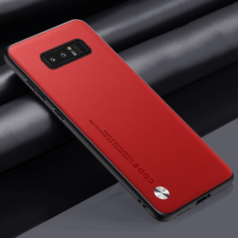 

Роскошный чехол из искусственной кожи для Samsung Galaxy Note 8, задняя крышка, матовый силиконовый чехол для телефона с полной защитой для Samsung Note 8 Note8 For Galaxy Note 8 красный