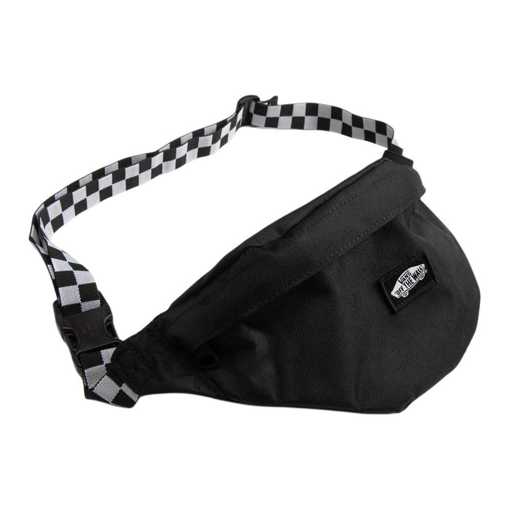 Vans Checkerboard Strap Sports Casual Nylon Shoulder Crossbody Waist Bag Unisex Bags Black VN0A5I1GJ0Z