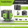 12/16 Line New Laser Level 360 ° Horizontal and Vertical Cross Green Line Projector Portable Auto Self-Leveling Measuring Tools