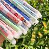 12PCS/Box 0.5mm Blue Ink Neutral Pen Quick Drying Erasable Pen Cartoon Ballpoint Pen  Stationery