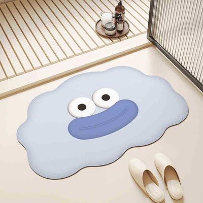 Niedliche Cartoon-Badezimmer-Bodenmatte, Kieselalgenschlamm, rutschfeste Fußmatte, Badezimmer, Duschraum, Wasseraufnahme, schnell trocknende Fußmatte