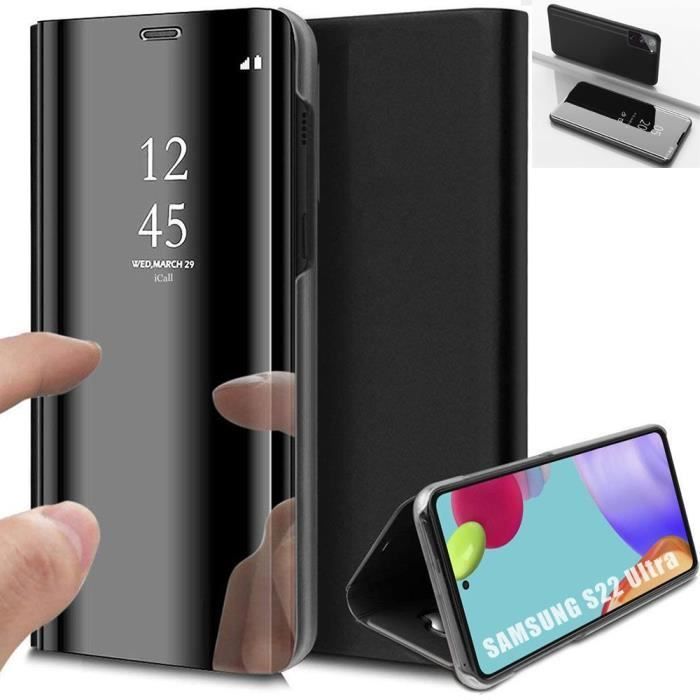 Coque de Protection - PROSHOP - S22Ultra - Noir - Effet Miroir - Anti-Choc