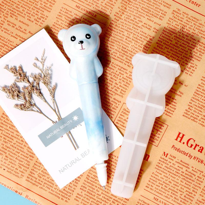 Silikonform Stift Briefpapier Epoxidform Tier Füllfederhalter Harzform Briefpapier