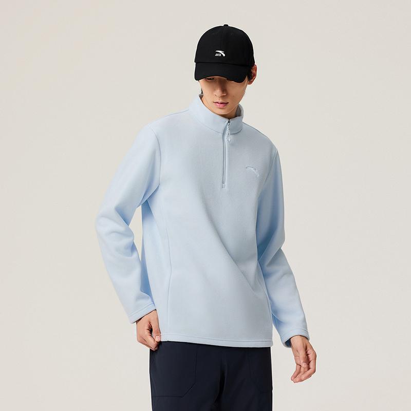 Anta Outdoor Series Stand Collar Pullover Solid Color Comfortable Versatile Casual Simple Warm Knitted Sweater Unisex sweater 972616401-6