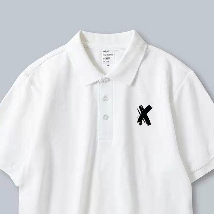 Front Shoulder Polo Shirt, Thin Lapel Polo Shirt, Summer Solid Color Loose Short-sleeved Top Summer Fashion Classic Turn-down Collar Office Polo Shirt