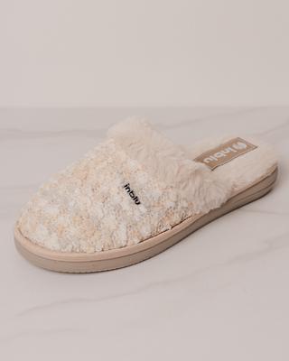Slippers with Fur Inblu EK2J 36 Light Beige