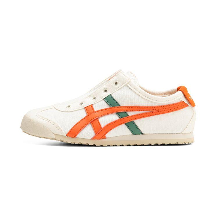 Onitsuka Tiger Mexico 66 Slip-On Retro Non-Slip Durable Low-Top Running Shoes Kids sneaker White Orange 1184A085-102
