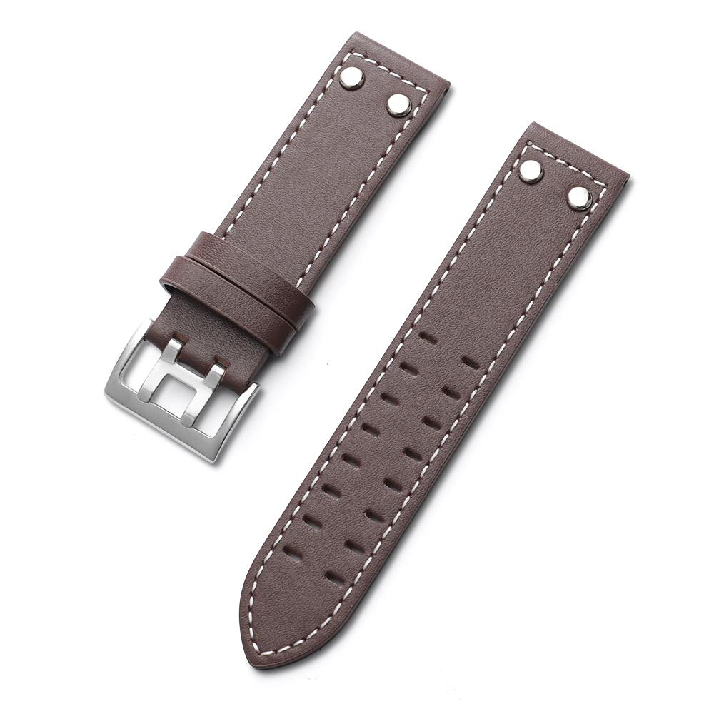 20 22mm Genuine Leather Watch Strap for Hamilton Khaki Aviation Field Navy H70595593 H77616533 Business Watchband Men Wristband
