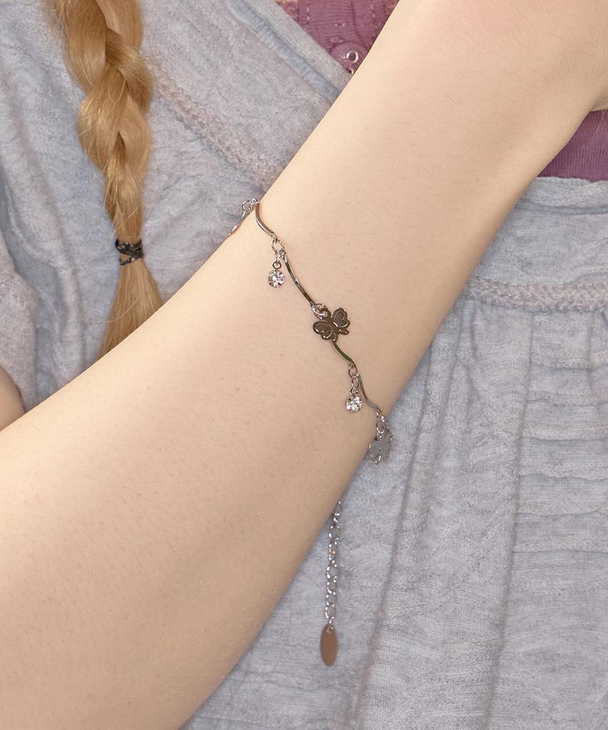 Kiibi Butterfly Cubic Bracelet Silver