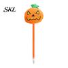 Smooth Writing Pens Halloween Pumpkin Gel Ink Pen, 0.7mm Rollerball Pen with Plush Pumpkin, Ergonomic Ballpoint Novelty Black for Party Favors,