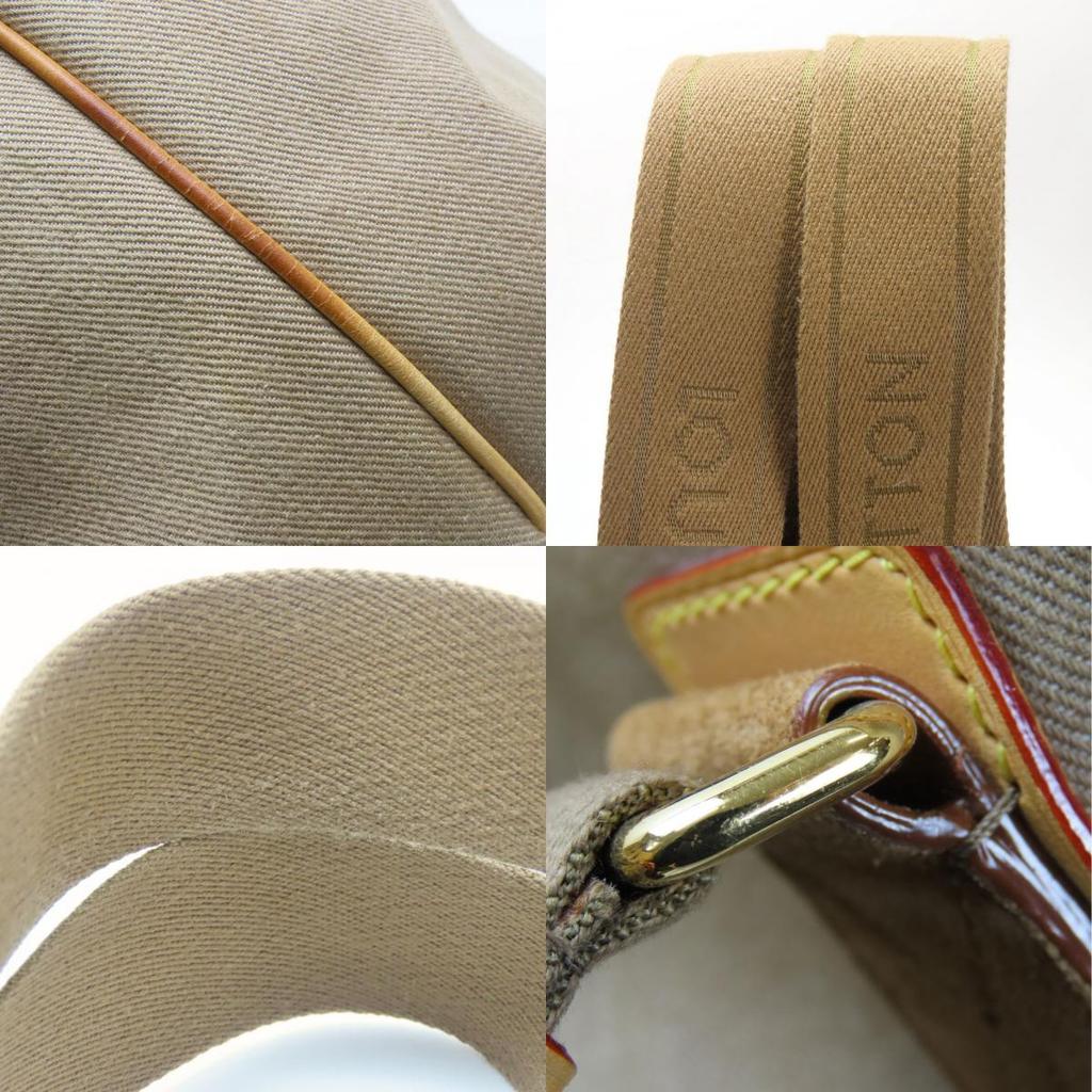 Used LOUIS VUITTON Tote Bag Plat'n Soleil Hippo PM M94144 2012 canvas/Nume Leather Khaki Beige Everyday Use