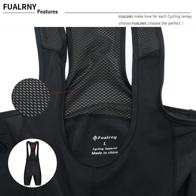 Mens Cycling Shorts With Elastic Waistband Bib Straps Breathable Quick-Dry Performance Bike Pants