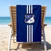 Blue White Crest Pattern Beach Towel - Soft, Absorbent Microfiber, Lightweight, Ideal for The Beach, Parties, Travel, Camping fan gifts