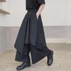 Yohji Style Wide-Leg Striped Splicing Pants: Spring/Autumn Irregular Casual Trend
