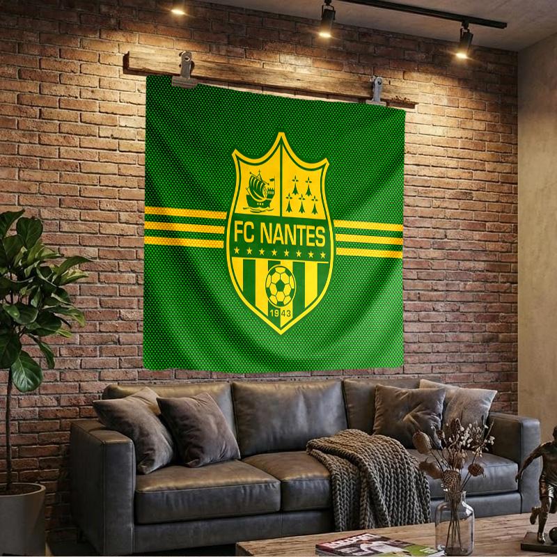 1PC Fc Nantes Crest Design Tapestry, Unique Design Tapestry, Wall Decor for Bedroom,Livingroom, Playroom,Heartwarming Fan Holiday Gifts