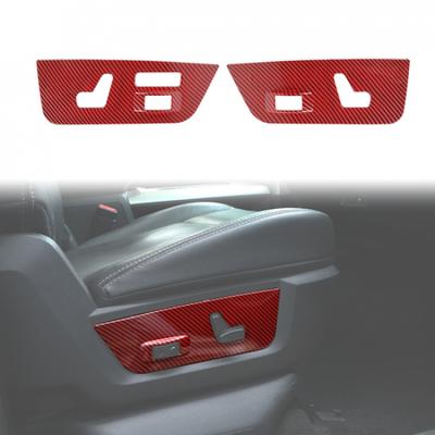 Red Carbon Fiber Electric Seat Adjustive Switch Panel Trim for Dodge RAM 2010-17