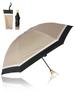 KIZAWA Folding Reverse 55cm UV Light Suitable for Sun and Level 5 Water Full Light Heat Inverted Bamboo Handle Parasol, Fold, Lightweight, Compact,