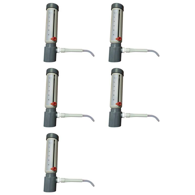 A58Z 5X Лабораторный дозатор на горлышко флакона Экономичный полуавтоматический дозатор жидкости Рукавного типа 5-25 мл Регулируемый дозатор жидкости