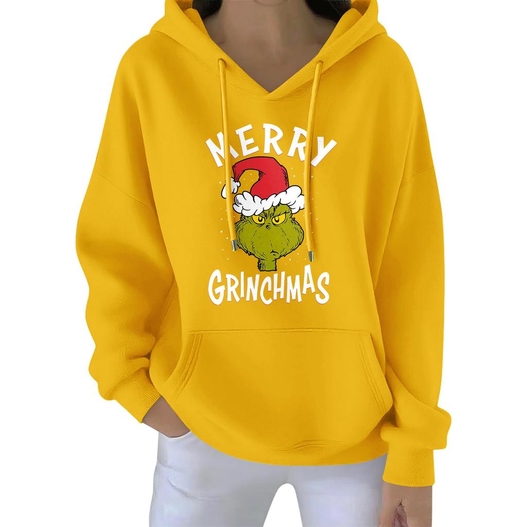 Women's Christmas  Hoodie Funny Cute Christmas Holiday Sweatshirt Pullover