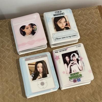 KPOP Photocard Album for 3 Inch Card Cute Blue Player Card Binder Lovely Heart PVC Photo Album Anime Card Sleeves Friends Gifts