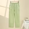 Summer Embroidery Women's Pants Stretch Casual Waist Office Outdoor Pant Breathable Cool Clothing