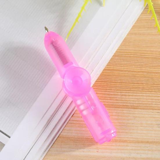 Lighting Fingertip Gyro Ballpoint Pen Stress Relief Gift Kids School Stationery