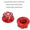 4 Stück Aluminiumlegierung Metall 17mm Sechskant Radmitnehmer Muttern Set Passend für X MAXX Summit RC Auto(rot )