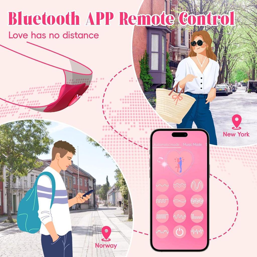 Love Heart Wearable Wireless Remote Vibrator & Magnetic Suction Panties for Women.