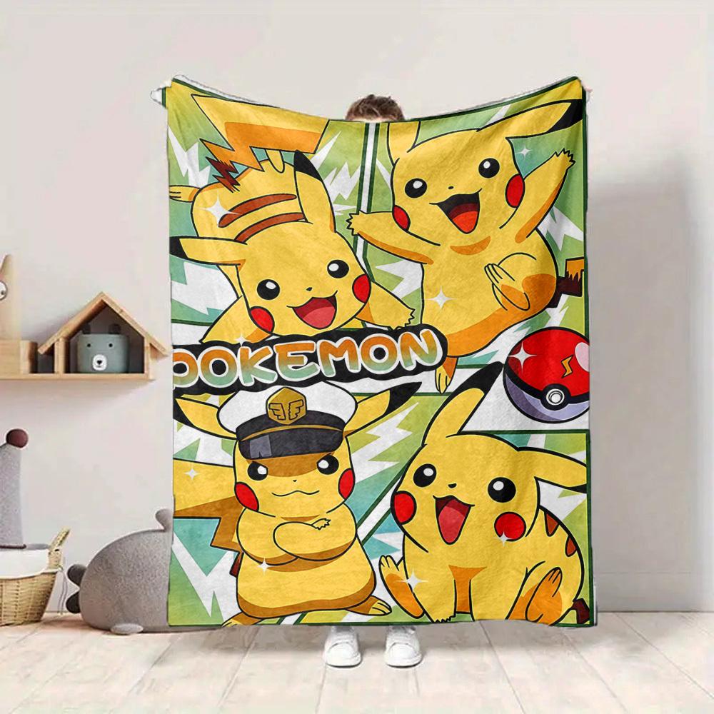 1pc , Pokémon Blanket Lightweight Flannel Blanket Throw Blanket For Sofa, Bed, Travel, Camping, Livingroom, Office, Couch