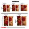 2pcs,2D Plane Printing Curtain Fabric Vibrant Red Roses Design Versatile Polyester Fabric (without Rod) Decorations Outdoor