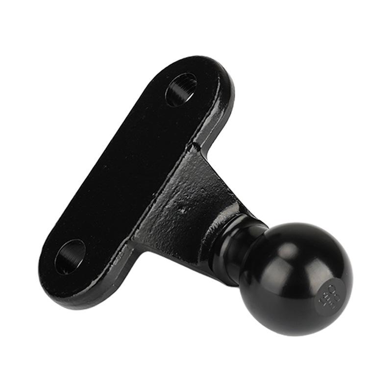 European Trailer Ball Towing RV Connector, 50mm Bent Bar, Black Electrophoresis.