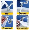 Universal 1080° drehbarer Wasserhahn Anti-Spritzfilter Badezimmer Küche Wassersparhahn Düsenverlängerung Adapter Wasserhähne Bubbler