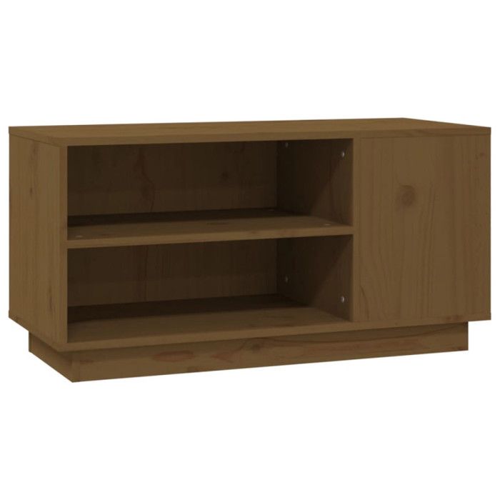 814407 vidaXL Meuble TV Marron miel 80x35x40,5 cm Bois de pin massif