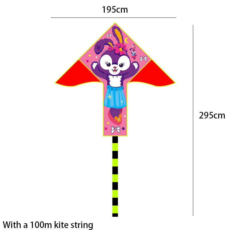 

Weifang Kite New 2 Meter Triple Puzzle Kite Children Adult Long Tail Kite Outdoor Cartoon Patchwork Kite Style D