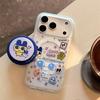Cartoon Applicable Apple 16promax Mobile Phone Case 15plus Magnetic Suction 14 Bracket 13pro Skin Feeling 16e All-inclusive 17