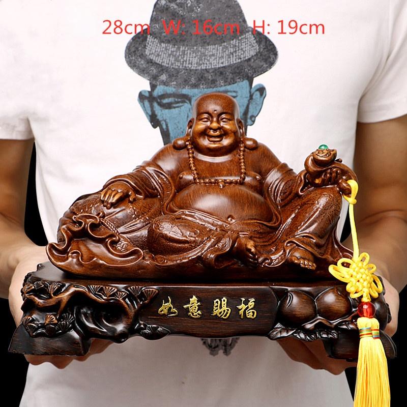 Šťastné peníze Pryskyřice Smějící se Buddha s velkým břichem Buddha Maitréja Čínský styl Feng-šuej Soška Domácí ozdoby Dekorace obývacího pokoje Řemeslná ozdoba