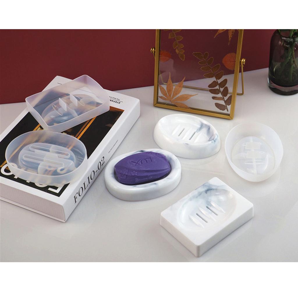 Soap Dish Tray Resin Casting Mold Epoxy Ring Dish Holders Resin Soap Tray Molds