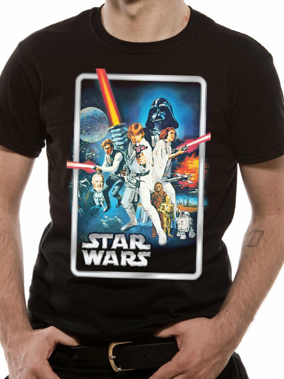 T-shirt Star Wars Vintage Poster Black XXXXL