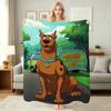 Scoobydoo Mystery Machine Anime Cartoon Flannel Blanket Comfortable Skinfriendly Throw Blanket For Bedroom Bed Sofa Home Decor Christmas Gift