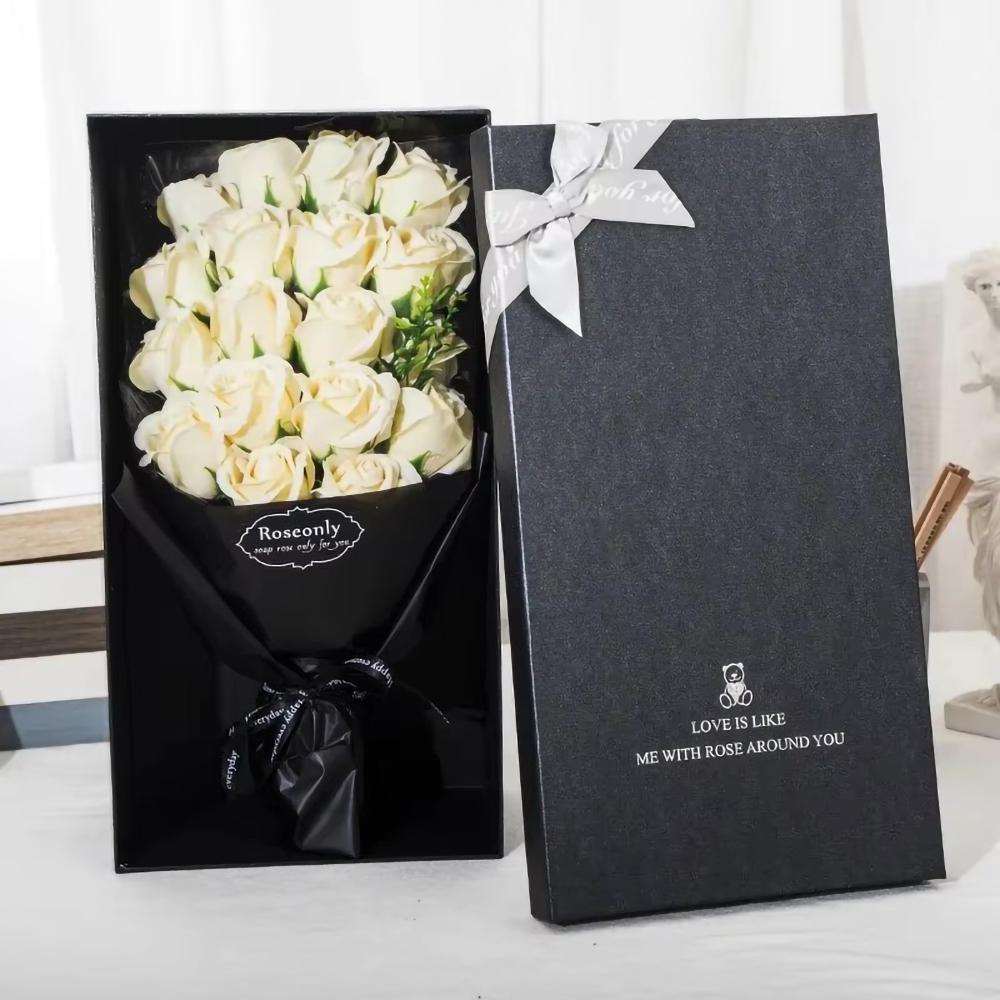 Artificial Flower Bouquets Rose Bouquet Gift Box For Girlfriend Mother Christmas Valentine'S Day Birthday Wedding Gift
