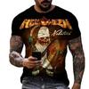 Rock Band Helloween 3D Print T-Shirts Men Women Casual Hip Hop Short Sleeve T Shirt Tops Y2K Harajuku