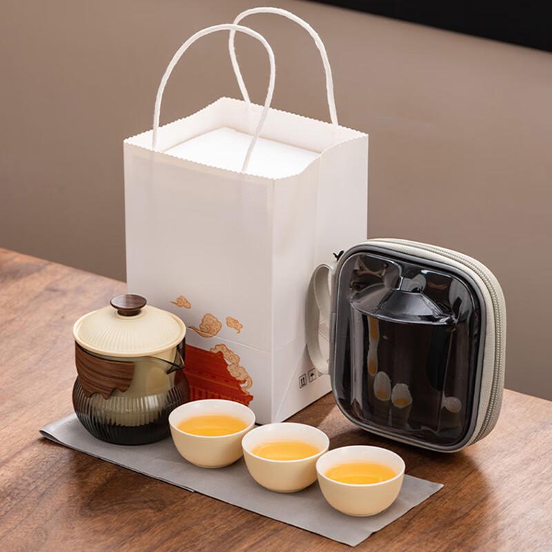 

Bai Zi En Imperial Palace Mutton-Fat Jade Ceramic Travel Tea Set