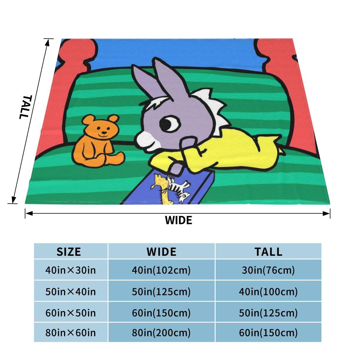 Trotro Cartoon Anime Velvet Throw Blankets Blanket for Home Outdoor Soft Quilt 100x150cm