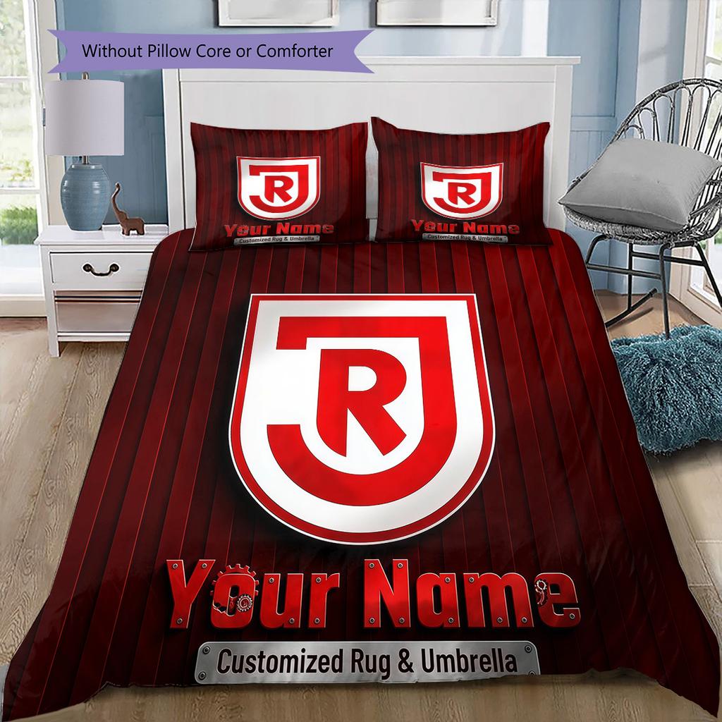 Ssv Jahn Regensburg Custom Name Pattern Bedding Quilt Set Quilt Cover Pillowcase Home Birthday Gift(1 * duvet cover + 2 * pillowcase, without core)