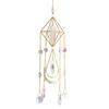 Faux Crystal Suncatcher for Window Natural Stone Rainbow Maker with Prism Pendant for Indoor Outdoor