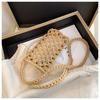 Women Small Crossbody Phone Bag Solid Hollow-out Woven Crochet Lightweight Braided Shoulder Handbag Crossbody Bags