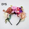 Imitation Flower Decor Hair Hoop Elastic Design Travel Party Headband Various Styles Floral Hair Hoop Headgear Charming Accessory