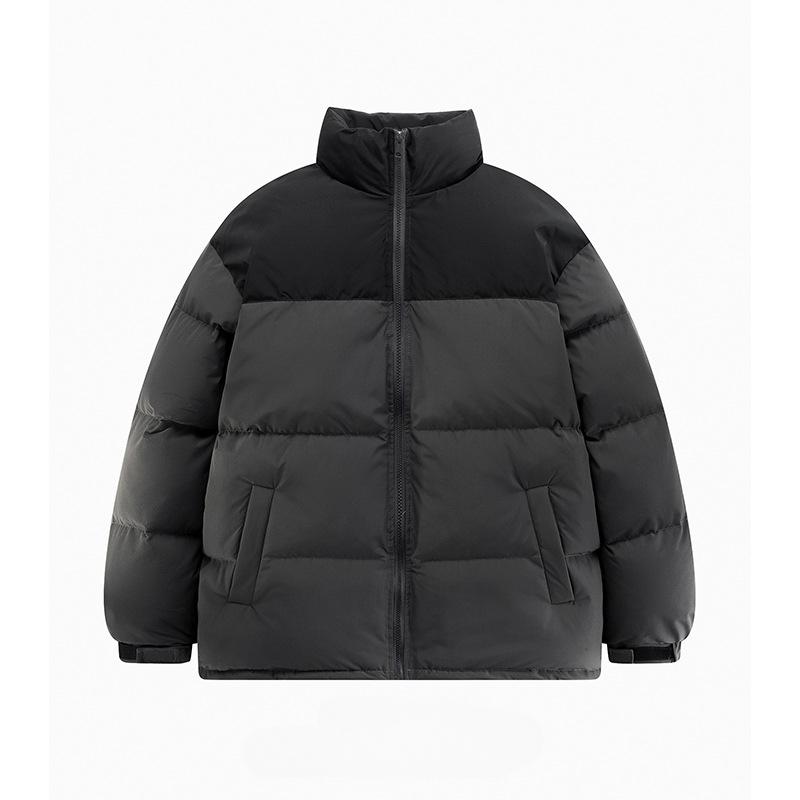 Kurtka bawełniana zimowa Light Board Modny design dla mężczyzn i kobiet Zmysł designu Blokowanie kolorów Stójka Kurtka bawełniana Kurtka codzienna Kurtka puchowa