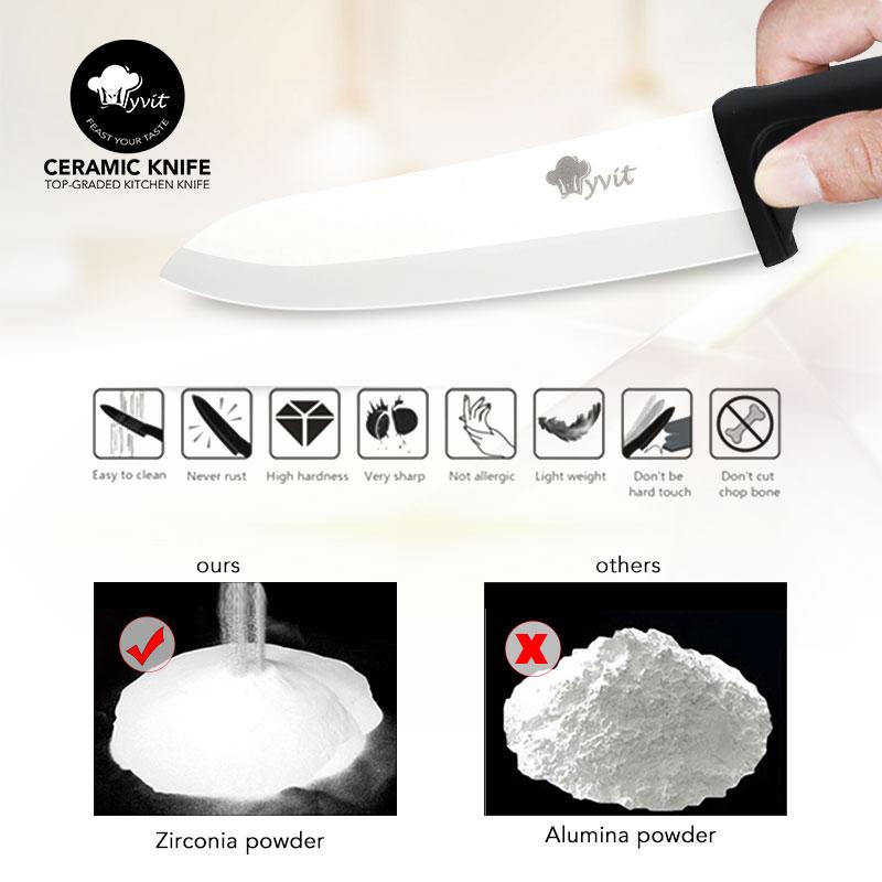 Ceramic Knives Kitchen Knive 3 4 5 6 inch Chef Paring Utility Slicing Bread Knife +Peeler Zirconia White Blade Cooking Tool