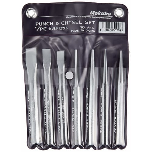 Koyama Cutlery Manufacturing Co., Ltd. Mokuba Brand Chisel Set (Bag) 7-Piece Set No. A-6
